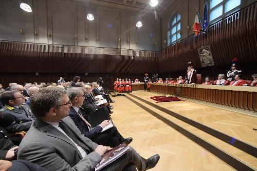 L'apertura dell'anno giudiziario oggi a Trieste con l'assessore regionale alle Autonomie locali, Pierpaolo Roberti.